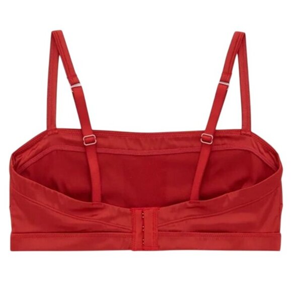 NEW Aerie Satin Stretch Bandeau in Sundried/Red‎ Size L - Picture 5 of 10